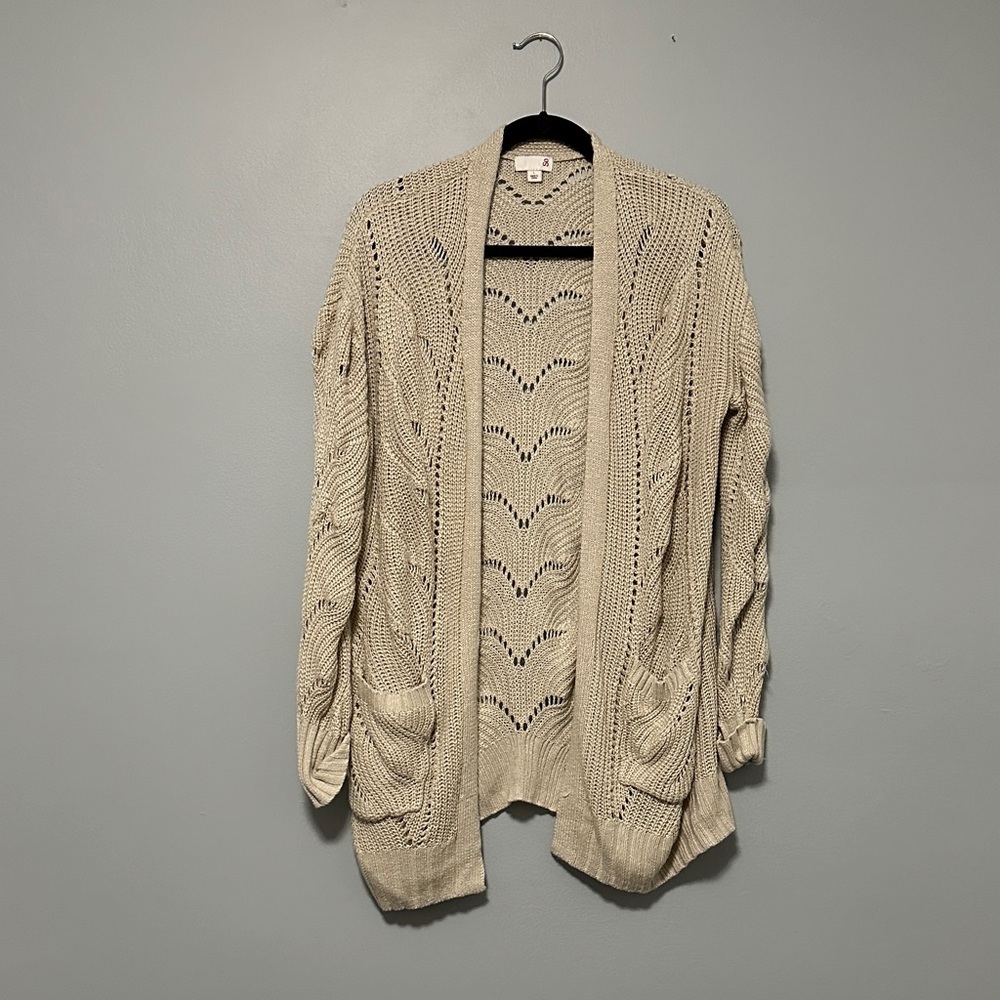 SO Women's Beige Knit Cardigan